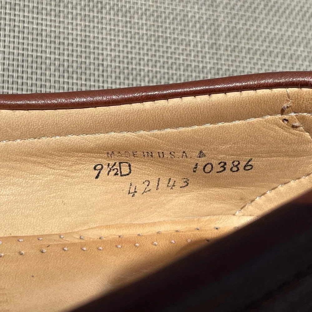 Allen Edmonds Danforth Mens Brown Leather Tassel Kiltie Loafers Size 9.5 D